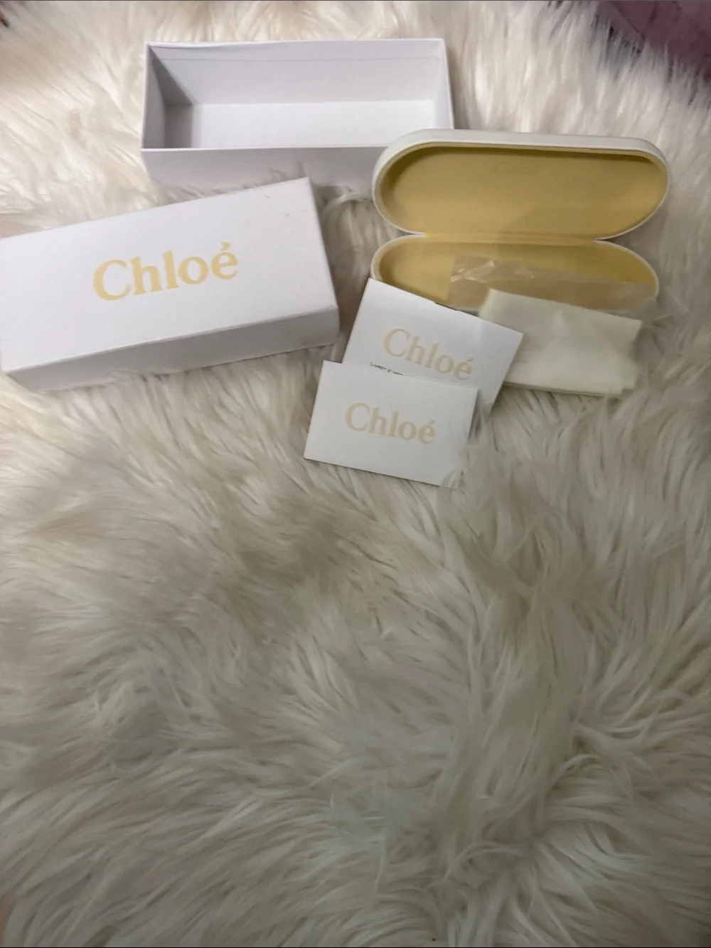 Chloé Cream Eyewear Box and Case Set